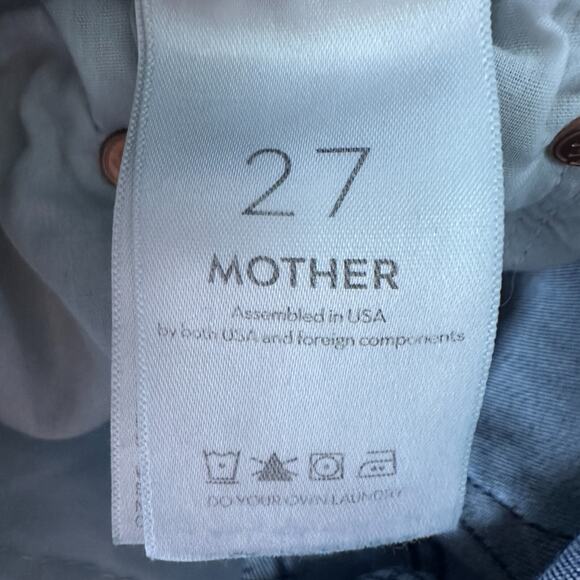 Mother The Looker Ankle Jeans Women’s 27 Blue We The Animals Wash Cotton Pockets - Picture 7 of 11